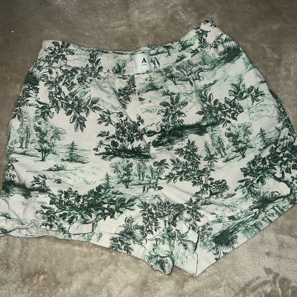 Anthropologie Green Western Women's Boxer Shorts